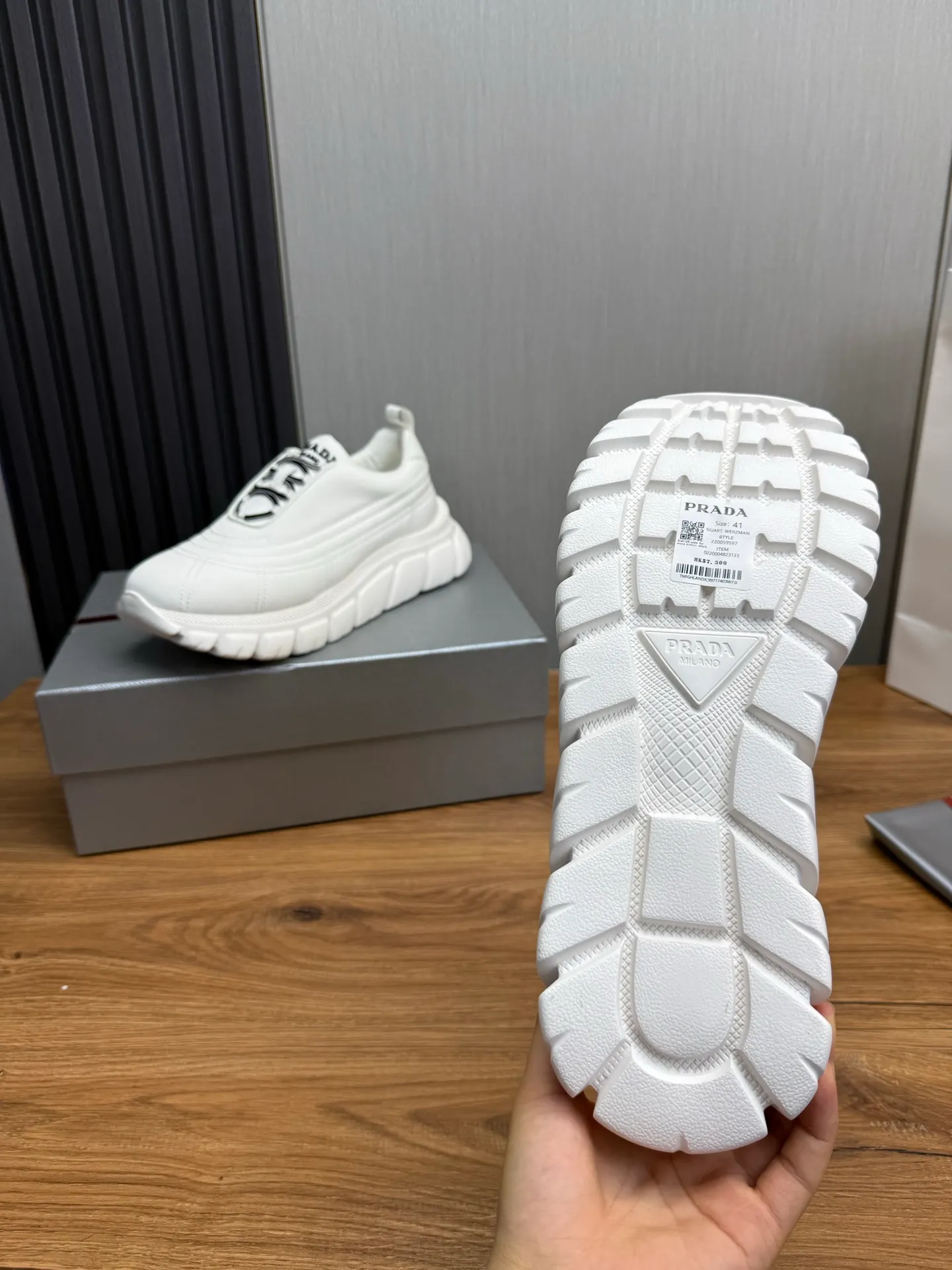 Men's shoes 💰580💰 [PRADA] Men's shoes are popular in the counter, official website synchronization, 1 high-quality shipment ✔️Imported waterproof fabric + cowhide lining, 1🆚1 replica, original sole, 38-45 (45 customized, non-refundable)
